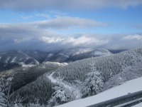 Zimní foto a krása výhledu z Medvědí hory a okolí